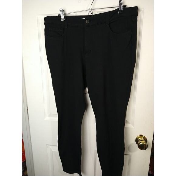 Jones New York Jeans Woman 16 Great Jones Jeggings Black Zip Button Casual - Picture 1 of 11